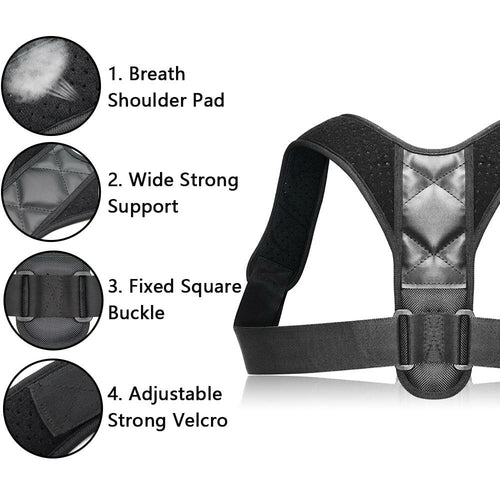 Nuvara Posture Corrector — Adjustable Back Support for Men & Women
