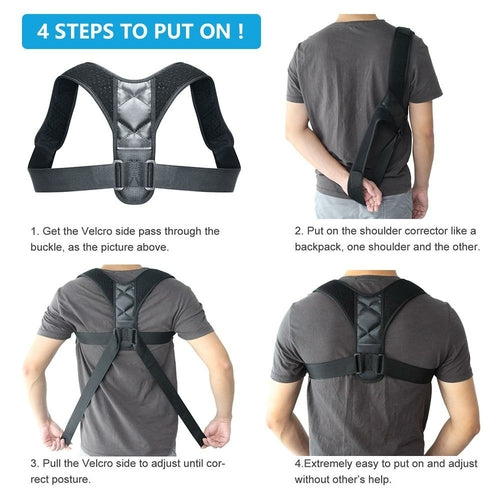 Nuvara Posture Corrector — Adjustable Back Support for Men & Women